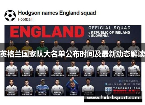 英格兰国家队大名单公布时间及最新动态解读